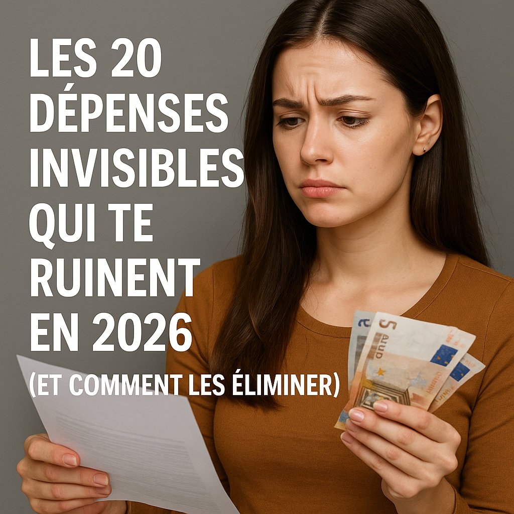 Les 20 dépenses invisibles qui te ruinent en 2026 (et comment les éliminer)