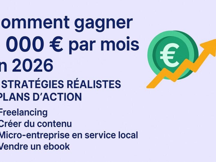 Comment gagner 5 000 € par mois en 2026 : 12 stratégies réalistes + plans d’action étape par étape