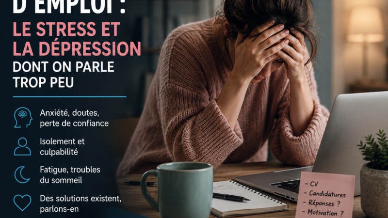 Stress, anxiété et dépression : quand la recherche d’emploi devient une épreuve psychologique