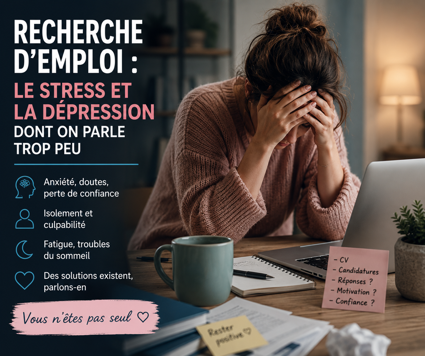 Stress, anxiété et dépression : quand la recherche d’emploi devient une épreuve psychologique